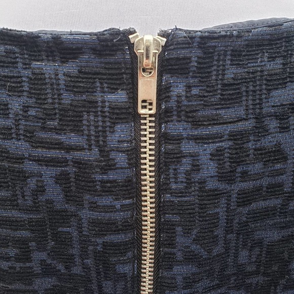 Dress Embellished Black Blue Jewel Textured Old Money Sz 10 ADRIANNA PAPELL - Picture 4 of 13